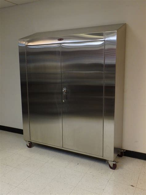 tall stainless steel storage cabinets